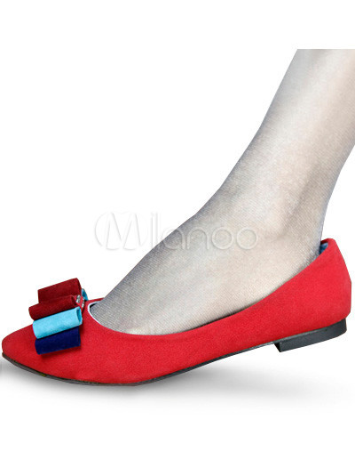  Flat Shoe on Red Apartamento Zapatos Mujer Maravillosa   Milanoo Com