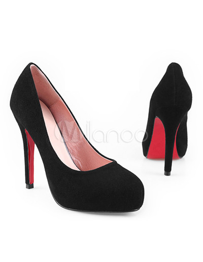 Womens Fashion Shoes on Leather Platform 4 3 4   High Heel Womens Fashion Shoes   Milanoo Com