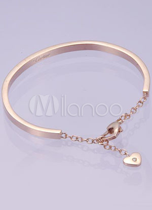 Wonderful Titanium Steel Heart Shaped Bracelet For Women
