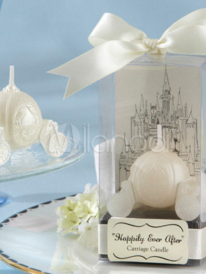 4.5*3*3.5cm White Castle Carriage Environment Friendly Wax Candles