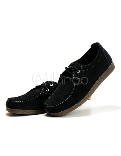 Black Comfort Shoes on Comfortale Black Breathable Quality Cowhide Athletic Boat Shoes For