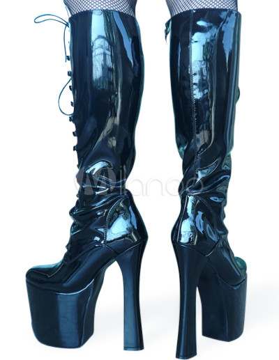 Black Fashion on Mode Black 7 10 08 High Heel 3 9 10 Platform Pvc Lackschuhe