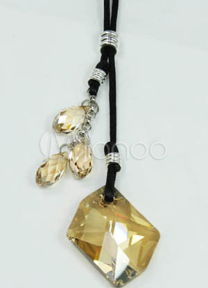 Fashion Me Golden Heaven Swarovski Crystal Necklace Sterling Silver
