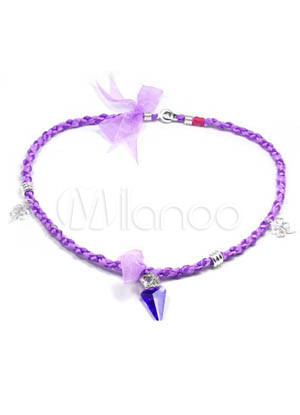 Fashion Me Purple Swarovski Crystal Necklace Sterling Silver