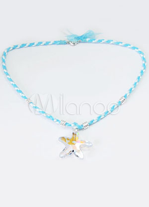 Fashion Me Starfish Swarovski Crystal Necklace Sterling Silver