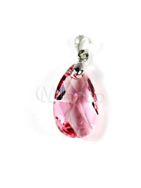 Fashion Me The Heart Of The Ocean Pink Swarovski Crystal Necklace Sterling Silver