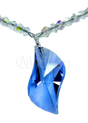 Fashion Me The Heart Of The Ocean Royal Blue Swarovski Crystal Necklace Sterling Silver