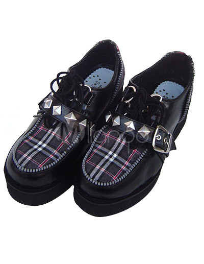 Cheap White Wedge Shoes on Discount Beautiful Black 3 1 5 High Heel Pu Lolita Shoes Website