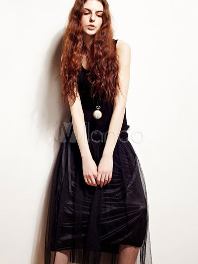 Dress Women on Beautiful Black Cotton Sleeveless Dress For Women Milanoo Com