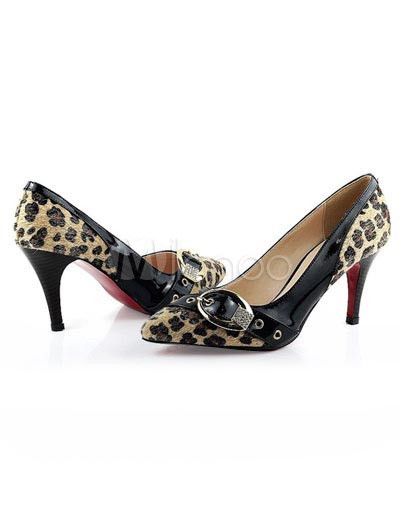 Special Occasion Shoes Women on Leather Leopard Print 3 1 10 High Heel Fashion Shoes For Women