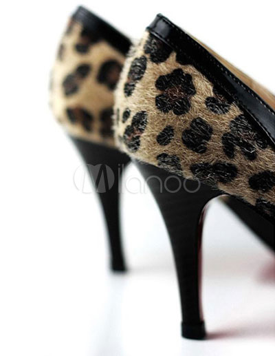 Chinese Shoes  Women on Leather Leopard Print 3 1 10   High Heel Fashion Shoes For Women