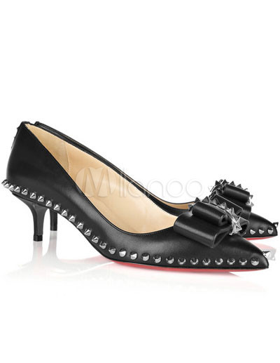 High Heeled Shoes on Cool Sheep Skin Black Womens 2 3 4   High Heel Shoes   Milanoo Com