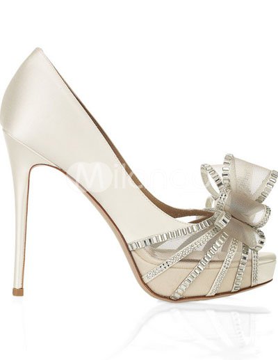 White High Heeled Shoes on Elegant White 4 7 10   High Heel 4 5   Platform Peep Toe Flower Cloth