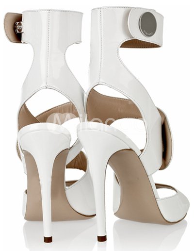 Mens White Patent Leather Shoes on Gorgeous White Patent Leather 4 1 3   Heel Fashion Shoes   Milanoo