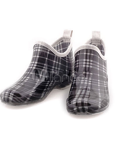  Shoe Rain Boots on Portable Black Double Wear Pvc Rain Boots   Milanoo Com