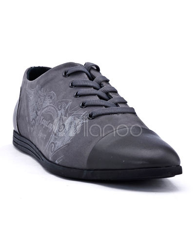 Comfortable Leather Shoes on C  Modo Gris Super Zapatos De Cuero De Vaca Ocasional Para Los Hombres