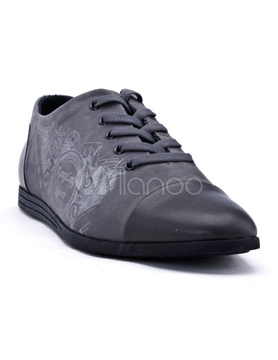  Casual Shoes   on C  Modo Gris Super Zapatos De Cuero De Vaca Ocasional Para Los Hombres