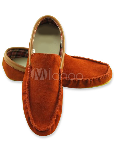 Mens Shoes  Toes on C  Modo Dedo Luz Ronda Brown 100  De Algod  N Para Hombre De Los