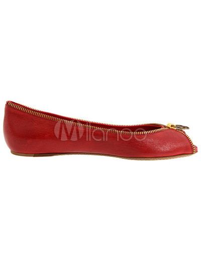 Patent Shoes Women on Unique Red Patent Leather Skull Zipper Womens Flat Fashion Shoes