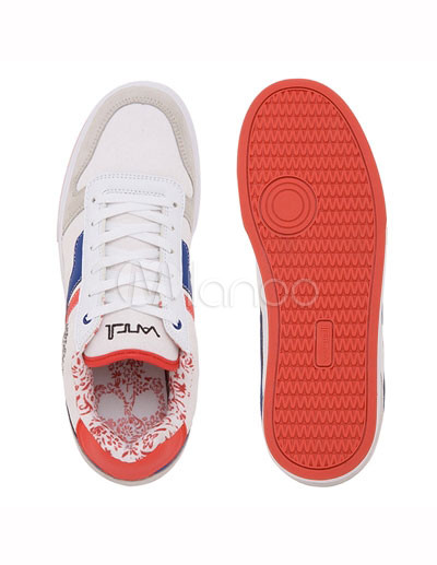 Mens Casual Dress Shoes on White Swede Leather Canvas Lace Up Mens Casual Shoes Milanoo Com