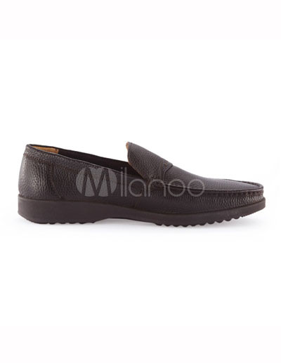 Cool Vans Shoes on Vancl Cool Brown Cow Leather Shoes For Men   Milanoo Com