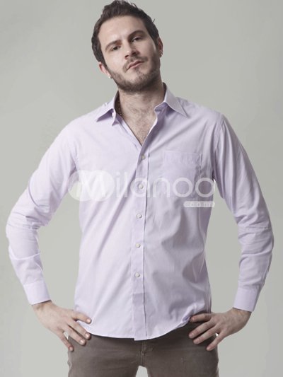 Brioso Purple Striped Casual Long Sleeves 100% Cotton Mens Shirt Brioso Purple Striped Casual Long Sleeves 100% Cotton Mens Shirt