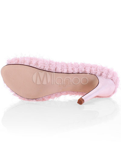 Lining Shoes on Wool Pigskin Lining Platform Peep Toe Fashion Shoes   Milanoo Com