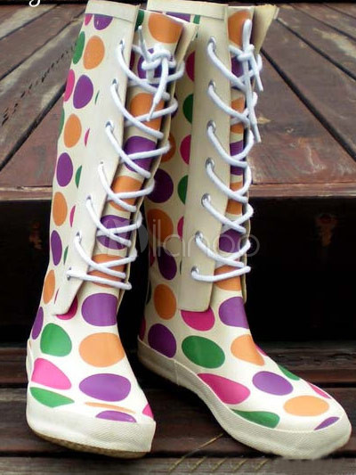  Shoe Rain Boots on Portable White Beautiful Rubber Rain Boots   Milanoo Com