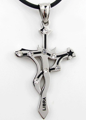 Silver Titanium Steel Cool Men's Cross Necklace Silver Titanium Steel Cool Men's Cross Necklace