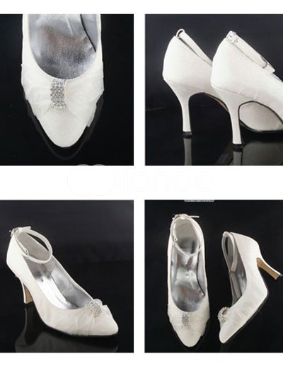 Silver Glitter Wedding Shoes on Elegant Silver Glitter 3 1 5   High Heel Wedding Shoes   Milanoo Com