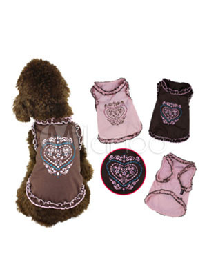 Cute Coffee 100% Fleece Heart Pet T-Shirt