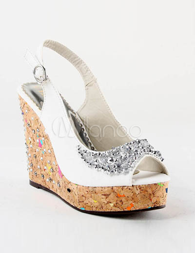 chaussure compensée paillette