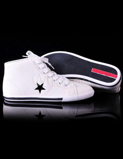 Casual Mens Fashion on Deals   Discounts   Fashion White100  Cotton Mens Casual Shoes