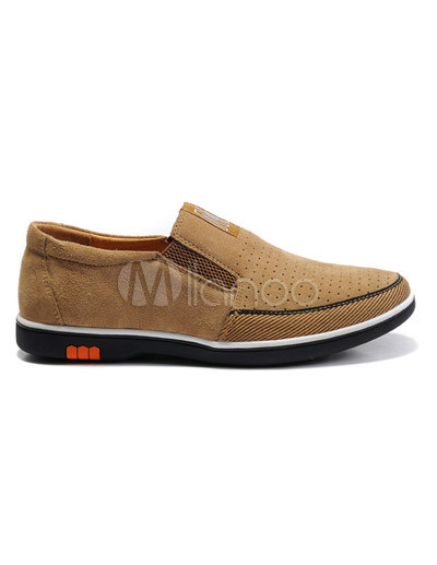 Casual Mens Fashion Shoes on Vaboose Com   Fashional Tan Cowhide Lace Up Casual Shoes For Men