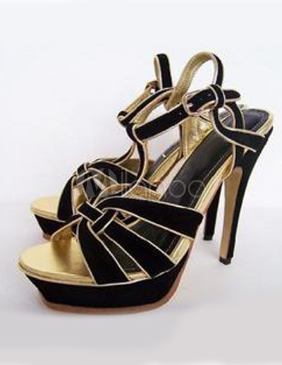 Black Dress Sandals Womenblack Strapless Dress - kuru shoes