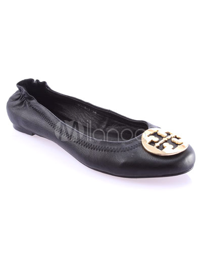 Flat Shoes Womens on Gorgeous Black Sheepshin Womens Flat Shoes Milanoo Com