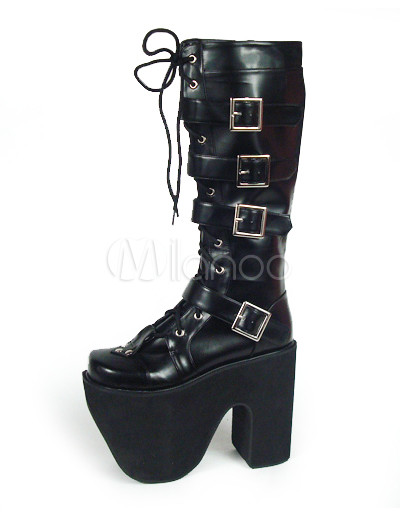 Fashion High Heels Game on High Heel 4 5  Platform Knitting Sheepskin Fashion Short Boots