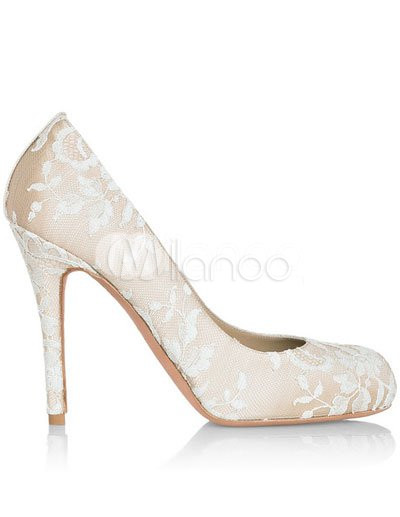 White High Heeled Shoes on Fabolous White Lace 4 5 7   High Heel Womens Fashion Shoes   Milanoo