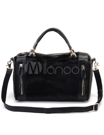 Noble Soft Cow Leather Horsehair Women's Tote Bag
