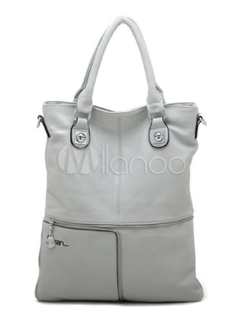 31*8*22cm Innovative Fashion Dual-purpose Grey PU Shoulder Bags For Women