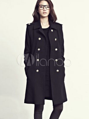 CLASSIC ELEGANT WOMEN LONG SLEEVE TRENCH COAT DRESS - DINODIRECT.COM