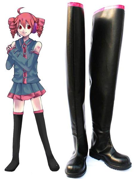 Black1 1/5'' Patent Leather Thigh High Cosplay Boots