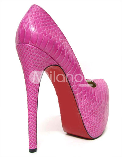 Womens High Heel on Platform Snakeskin Pattern Womens High Heel Shoes   Milanoo Com