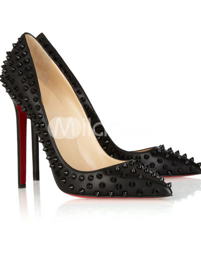 Women Clothing  Shoes on 10   High Heel Black Sheepskin Womens Fashion Shoes   Milanoo Com