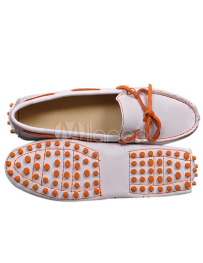 Womenflat Shoes on Sheepskin Gum Rubber Sole Women S Flat Boat Shoes   Milanoo Com