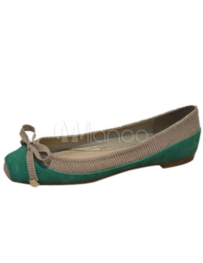 Ballet Flat Shoes on Cute Ribbon Pu Womens Flat Ballet Shoes