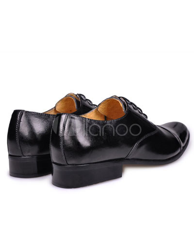 Formal Dress Shoes on Zapatos De Vestir Formales Vaca Negra Suela Pu Masculino Milanoo