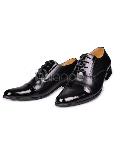 Formal Dress Shoes on Zapatos De Vestir Formales Vaca Negra Suela Pu Masculino Milanoo