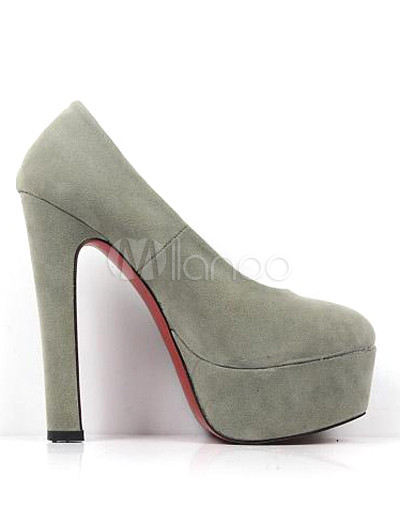 Attractive Chunky Heel Flannel Womens Shoes - Milanoo.com