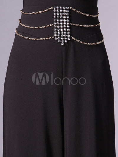 Fashion Jumpsuits on Black 95 Polyester 5 Spandex Women Jumpsuits Milanoo Com